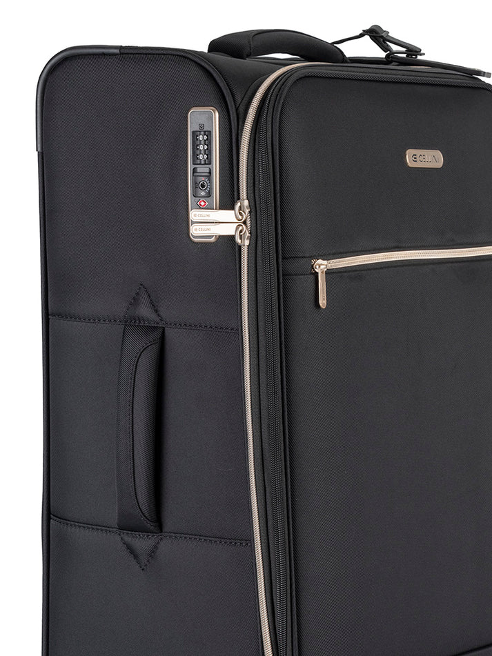 Cellini Allure Medium 4 Wheel Trolley | Black