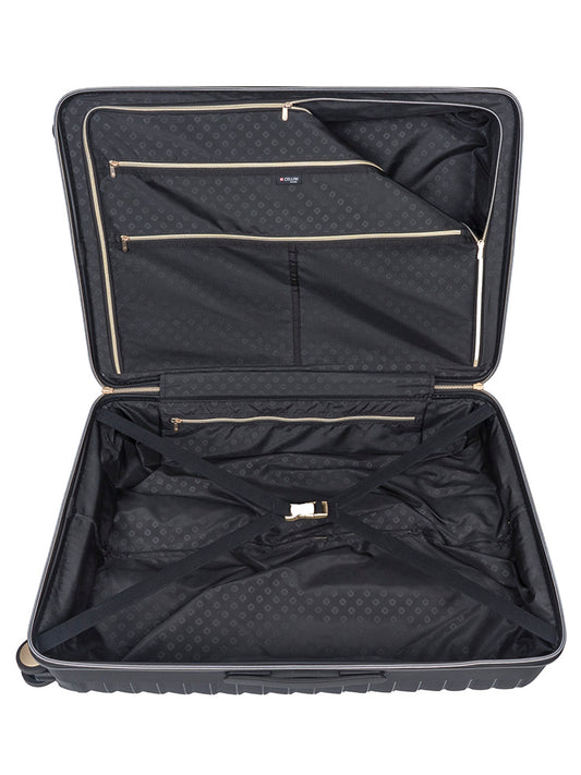 Cellini Allure Hardshell Large 4 Wheel Trolley Case | Black