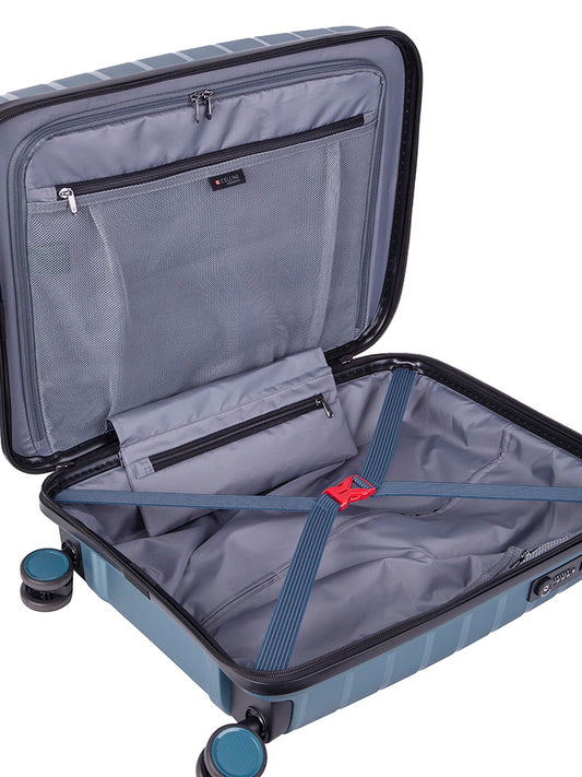 Cellini Microlite 4 Wheel Carry On Trolley | Blue