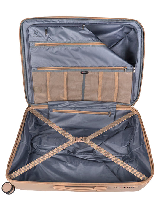 Cellini Qwest Medium 4 Wheel Trolley Case | Nomad Brown