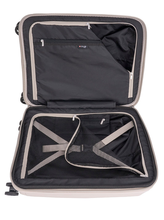 Cellini Nitro 4 Wheel Carry On Trolley Case | Pumice Stone