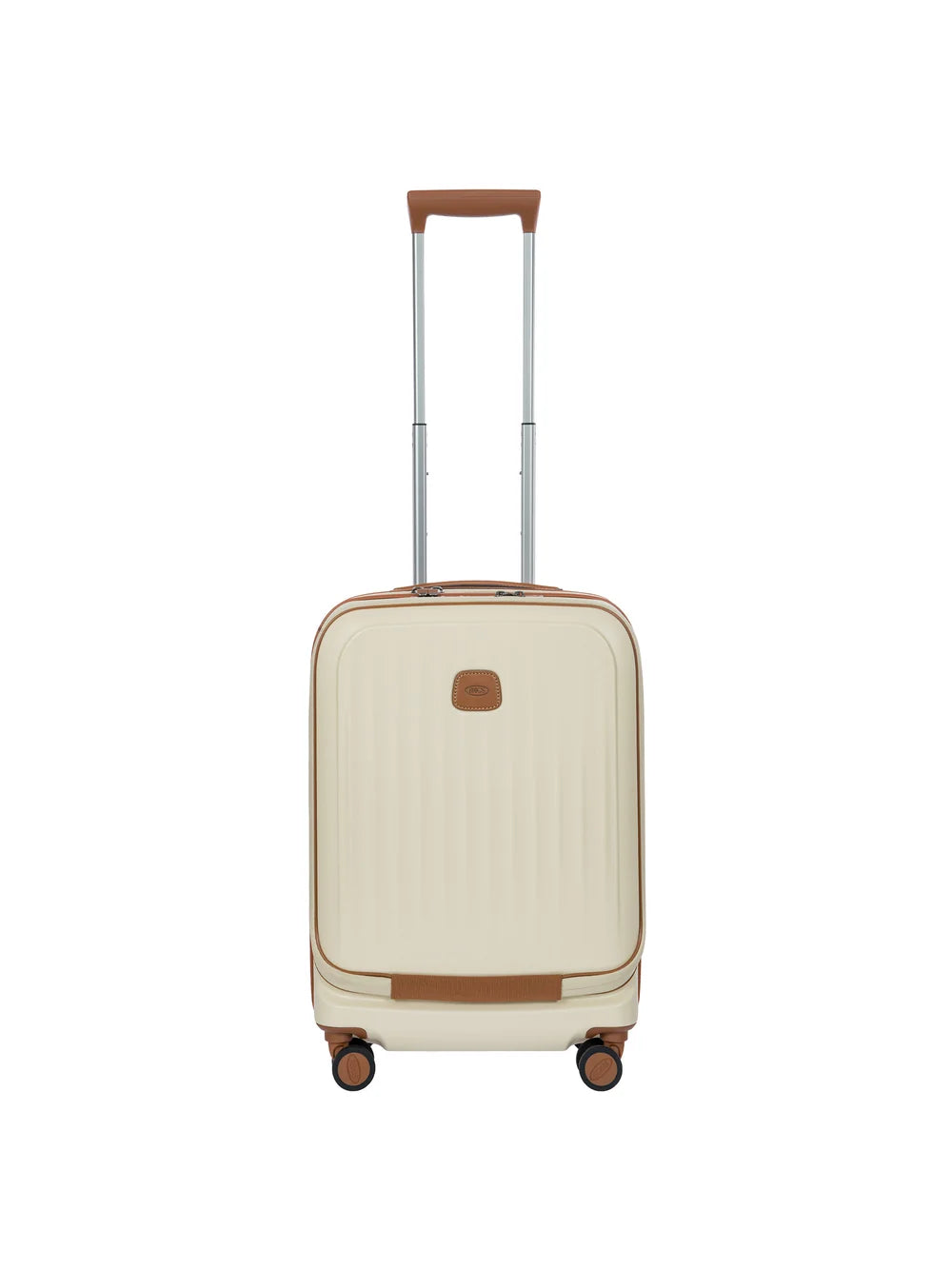 Bric's Taormina ultra-light cabin trolley with pocket | Cream