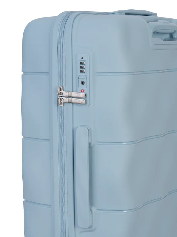 ELLE Medium 4 Wheel Trolley Case | Pastel Blue