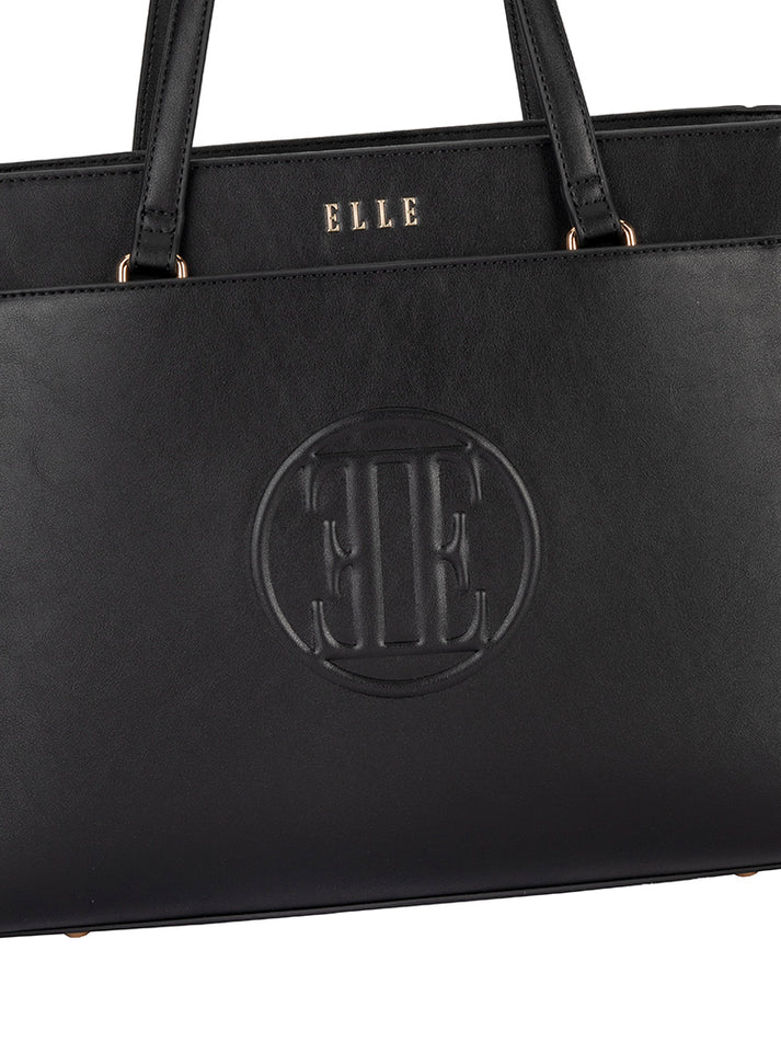 ELLE Embossed Tote | Black