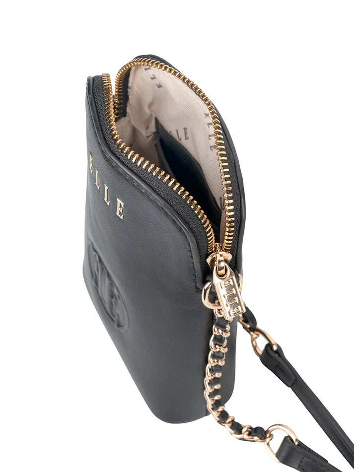 ELLE Embossed Phone Sling | Black
