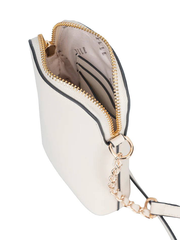 ELLE Embossed Phone Sling | Off-White