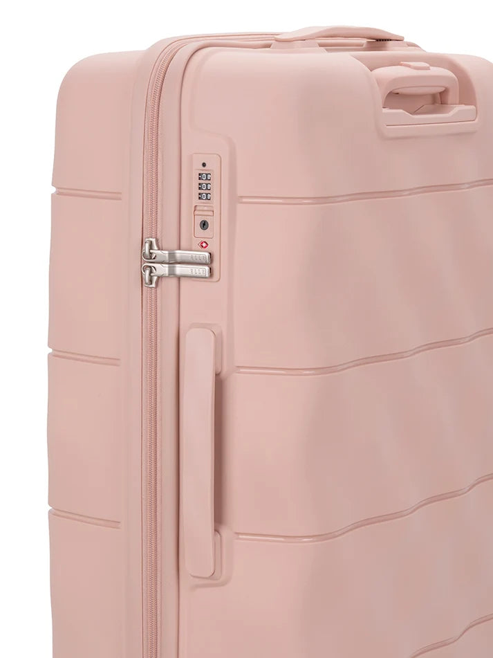 ELLE Medium 4 Wheel Trolley Case | Dusty Pink