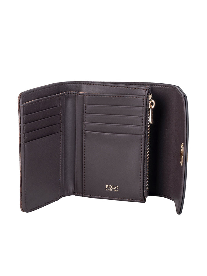 Polo Medina Medium Trifold Purse | Espresso