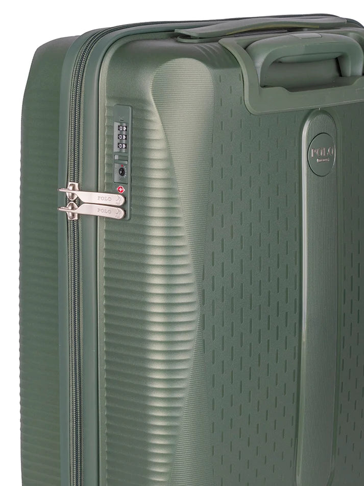 Polo Stellar 4 Wheel Carry On Trolley Case | Green