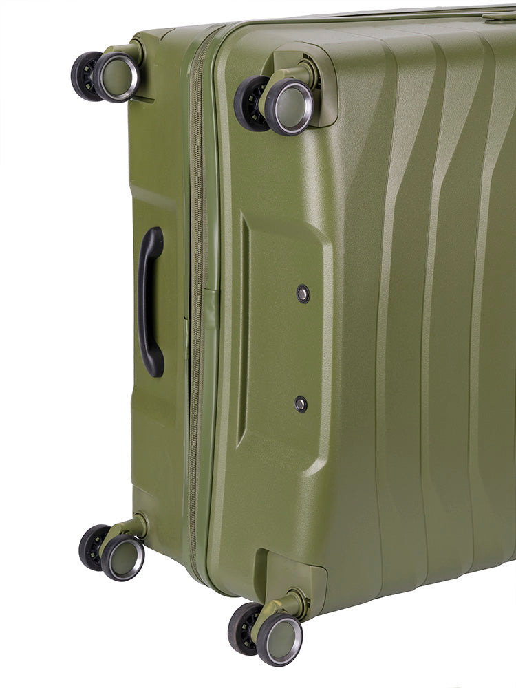 Cellini Grande Xtra Large 4 Wheel Trolley Case | Army Green
