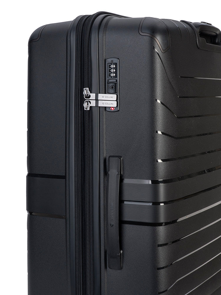 Cellini Guardlite Large 4 Wheel Trolley Case | Black