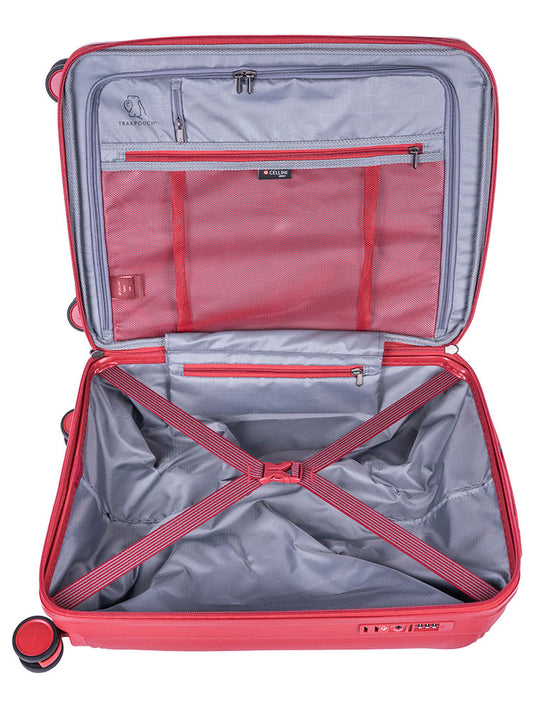 Cellini Qwest 4 Wheel Carry On Trolley | Red