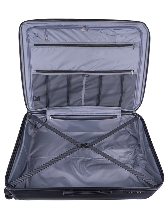 Cellini Qwest Large Volume 4 Wheel Trolley Case | Black