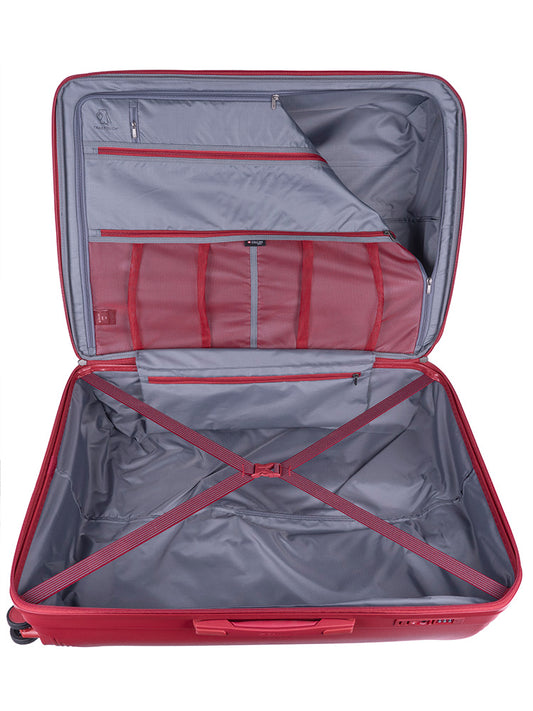 Cellini Qwest Large Volume 4 Wheel Trolley Case | Red