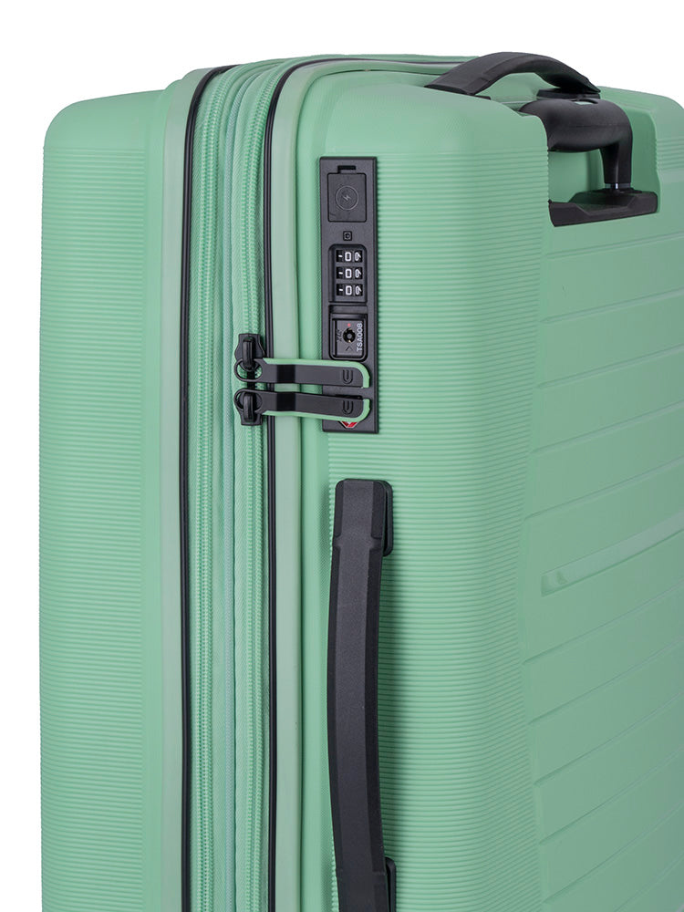 Cellini Starlite 4 Wheel Carry On Trolley | Light Green