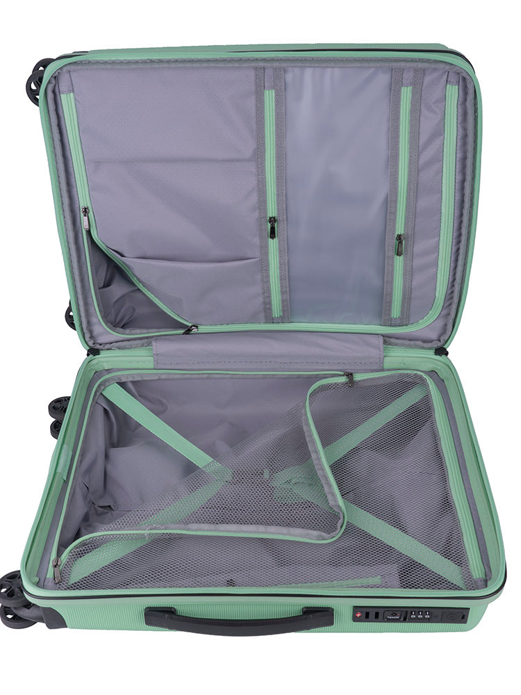 Cellini Starlite 4 Wheel Carry On Trolley | Light Green