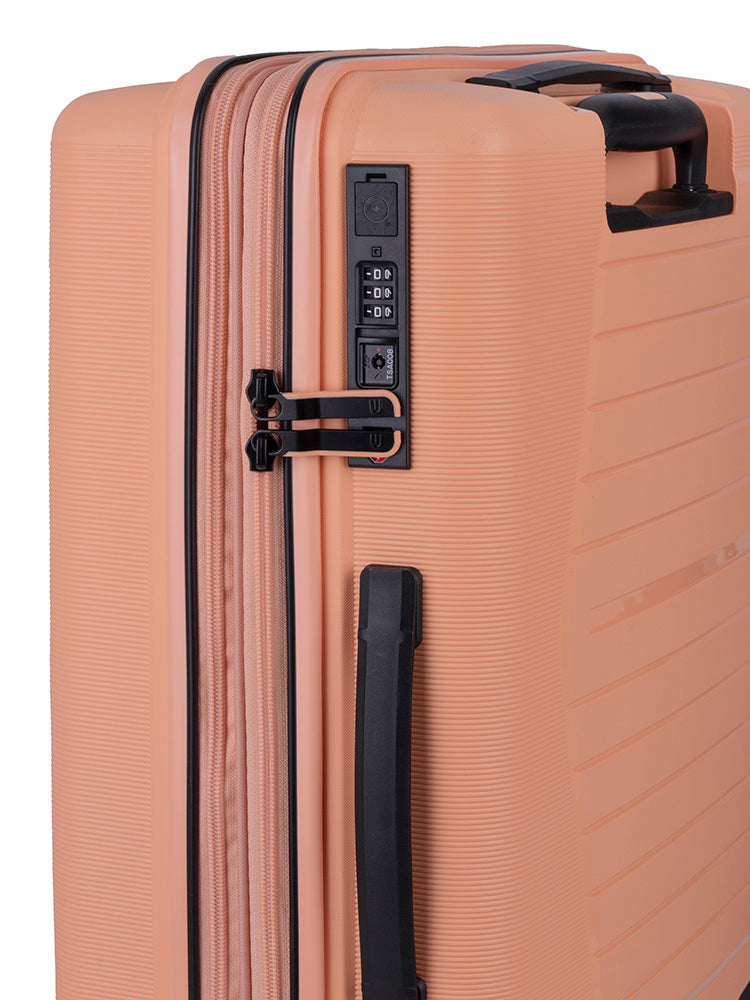 Cellini Starlite 4 Wheel Carry On Trolley | Peach Fuzz