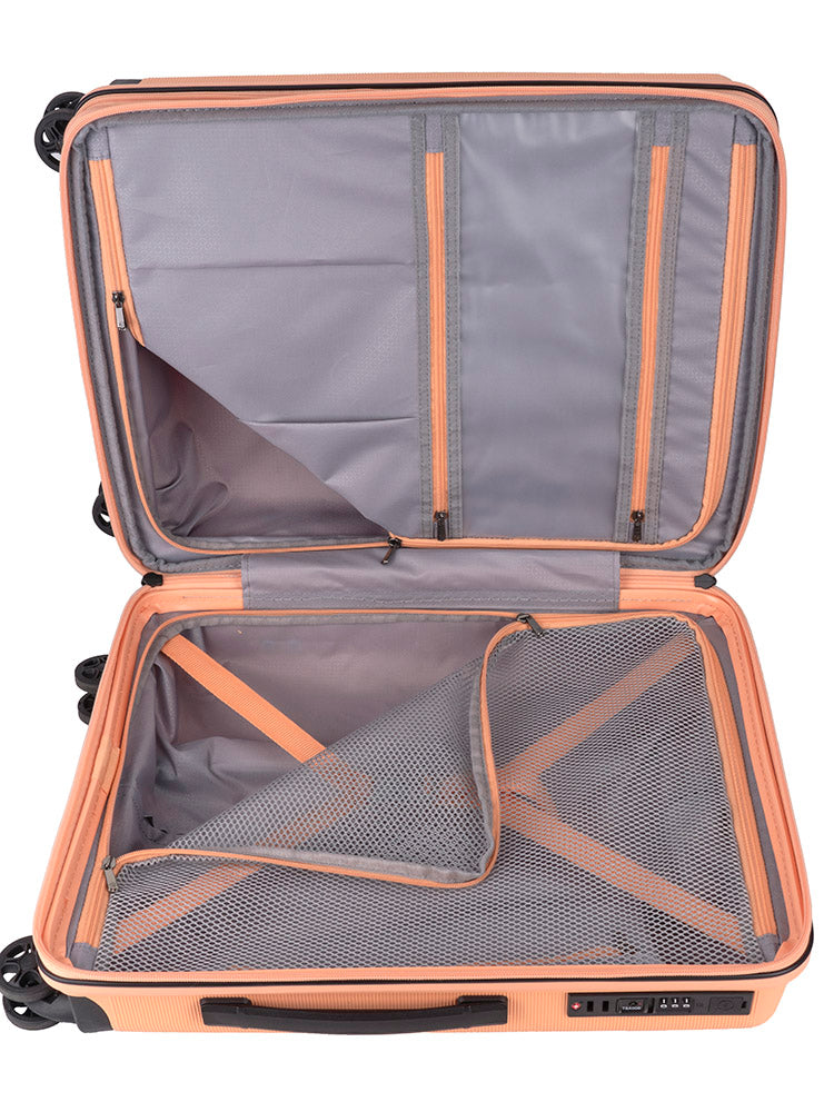 Cellini Starlite 4 Wheel Carry On Trolley | Peach Fuzz