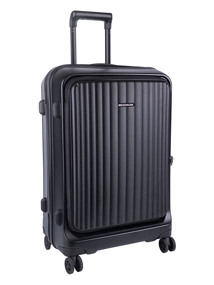 Cellini Tri Pak Medium 4 Wheel Trolley Case | Black