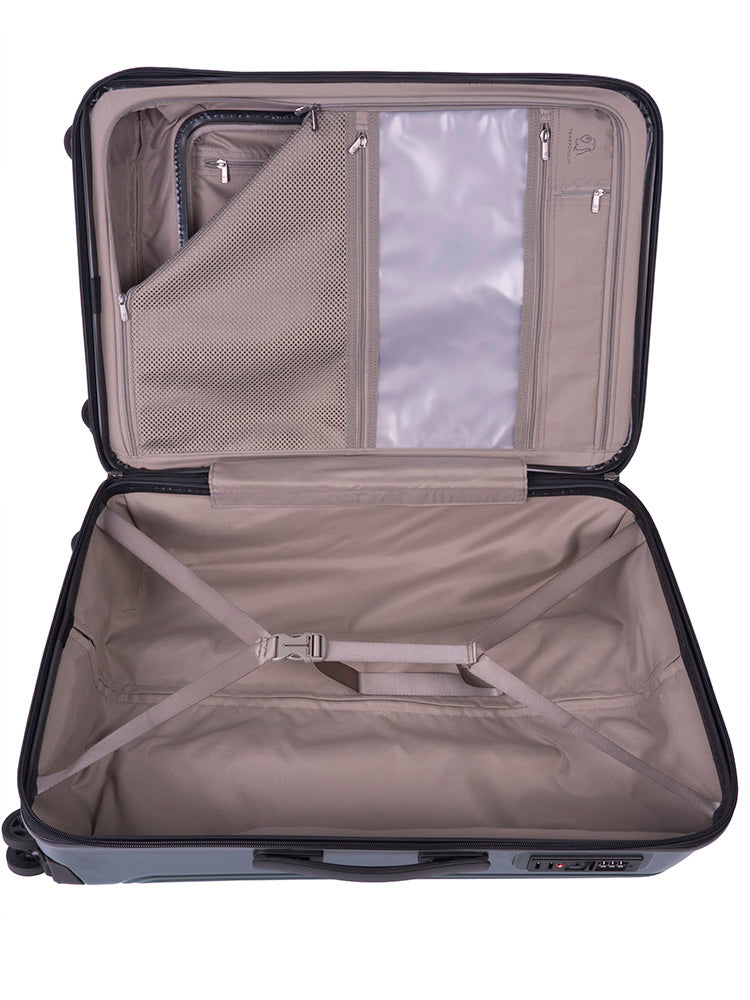 Cellini Tri Pak Medium 4 Wheel Trolley Case | Green