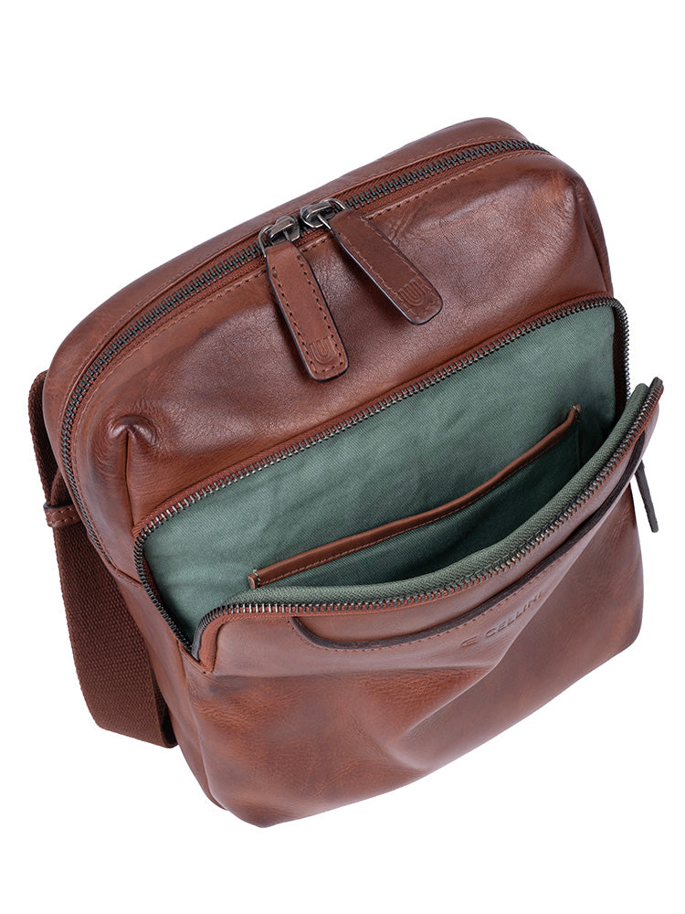 Cellini Woodbridge Large Tablet Crossbody | Brown