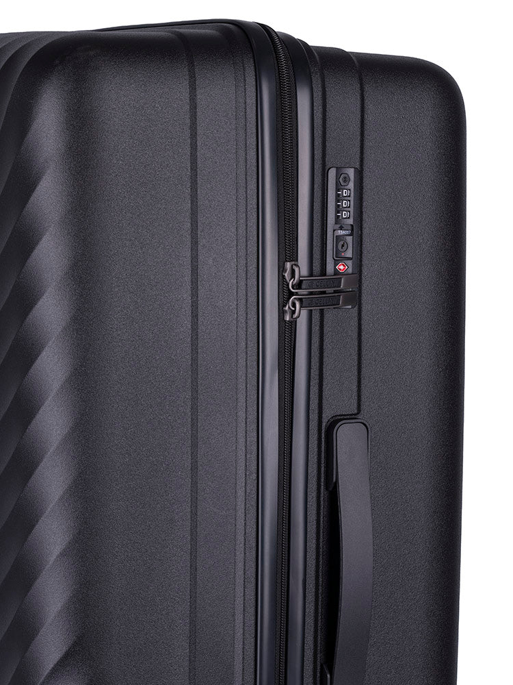 Cellini Xpedition Large Volume 4 Wheel Trolley Trunk | Black