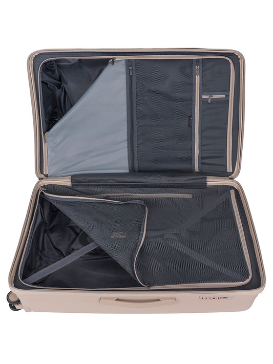 Xpedition Large Volume 4 Wheel Trolley Trunk | Champagne