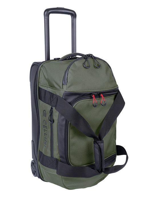 Cellini Xplorer Small Double Decker Trolley Duffel with Oversized Fastline All Terrain Wheels | Green