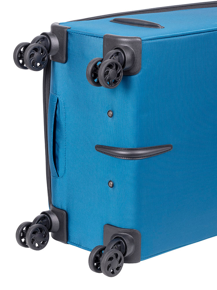 Voyager On The Go Medium 4 Wheel Trolley Case | Blue