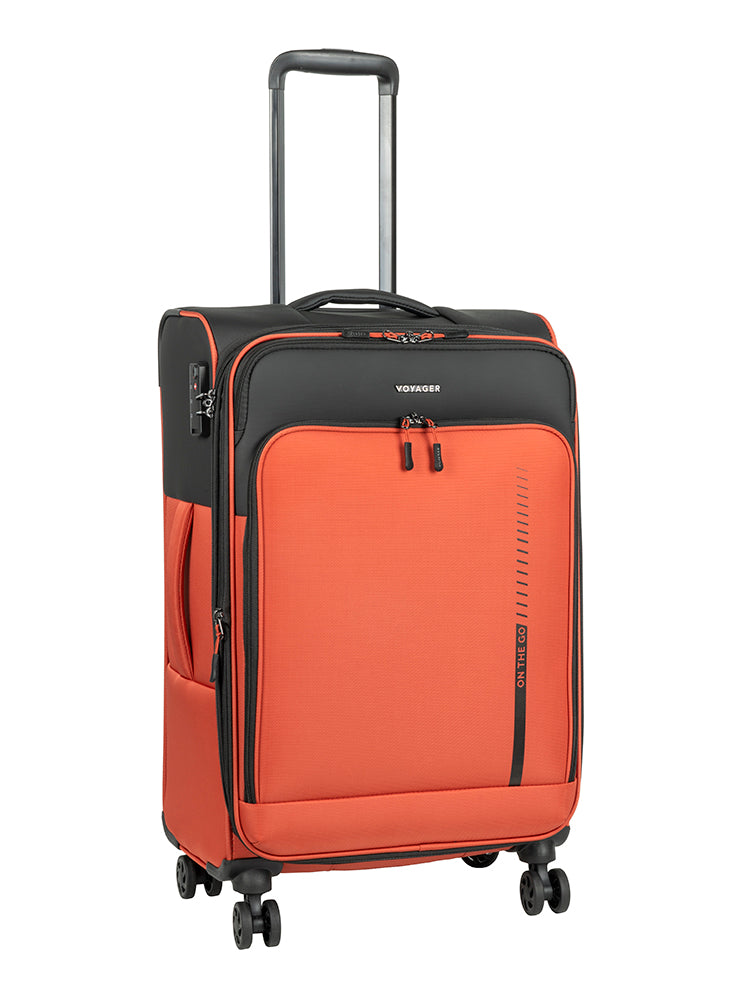 Voyager On The Go Medium 4 Wheel Trolley Case | Rust