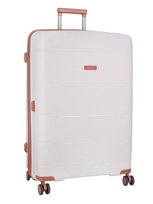 Cellini Monte Carlo Large 4 Wheel Trolley Case | White