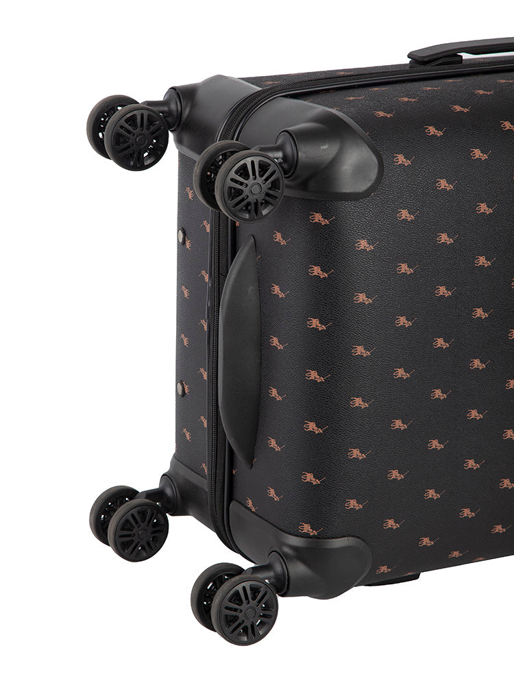 Polo Double Pack Large 4 Wheel Trolley Case | Black