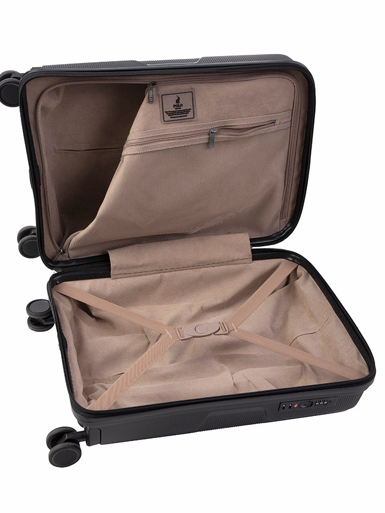 Polo Eco Horizon 4 Wheel Carry On Trolley | Black