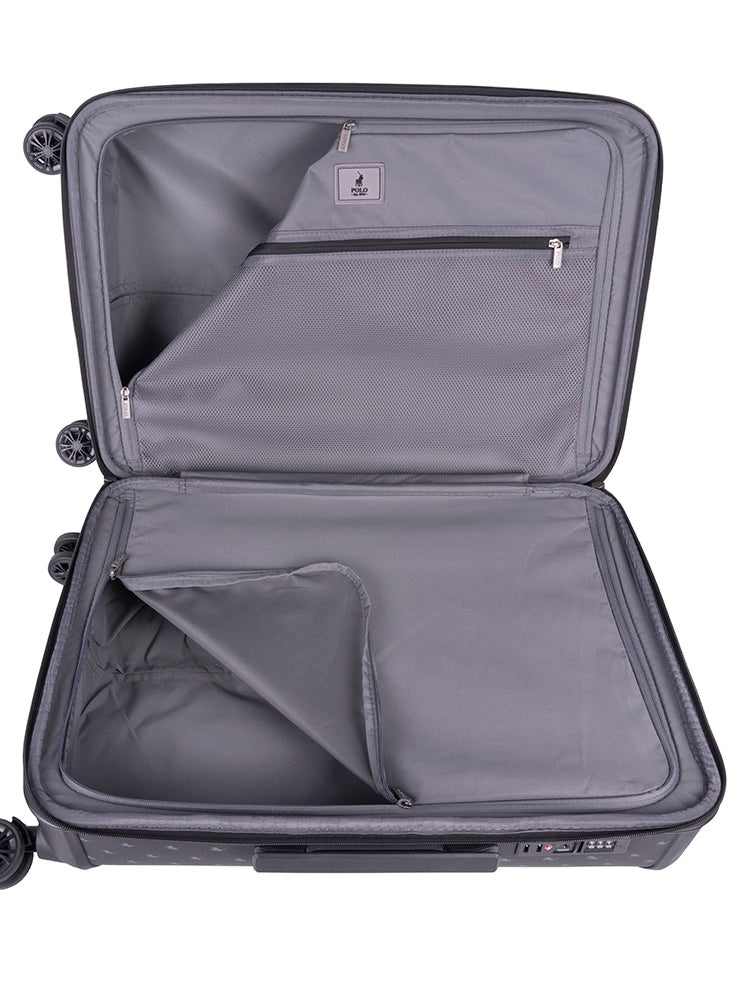 Polo Double Pack Medium 4 Wheel Trolley Case | Charcoal