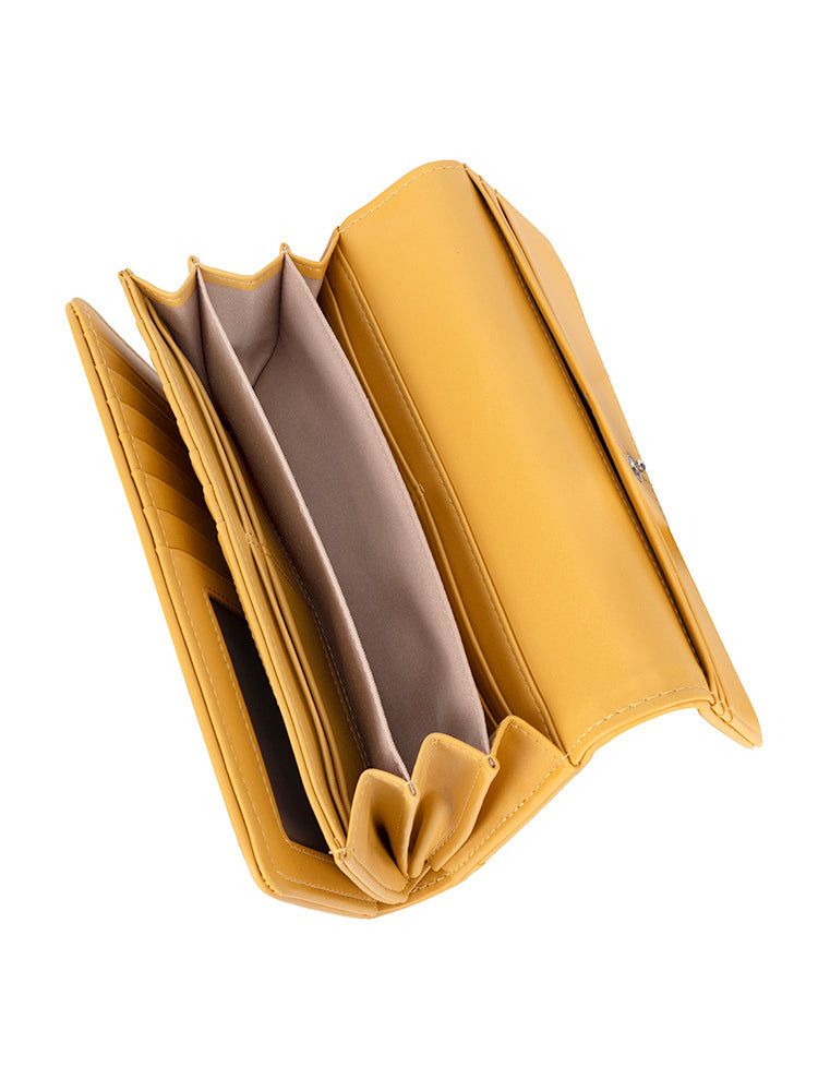 Polo Lyon Trifold Purse | Yellow