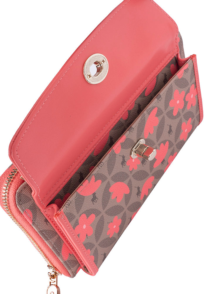 Polo Meadow Phone Sling | Coral