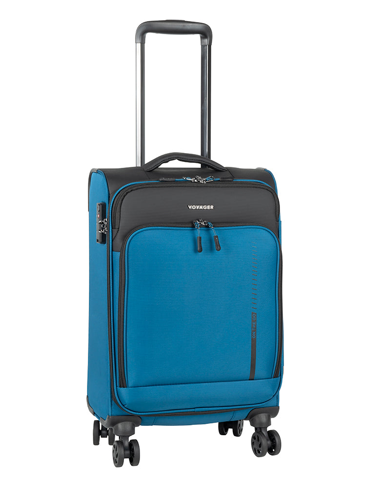 Voyager On The Go 4 Wheel Carry On Trolley | Blue