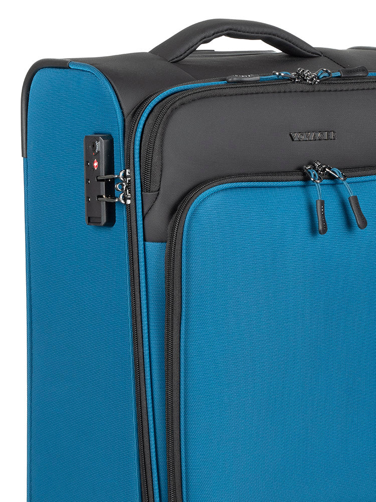 Voyager On The Go 4 Wheel Carry On Trolley | Blue
