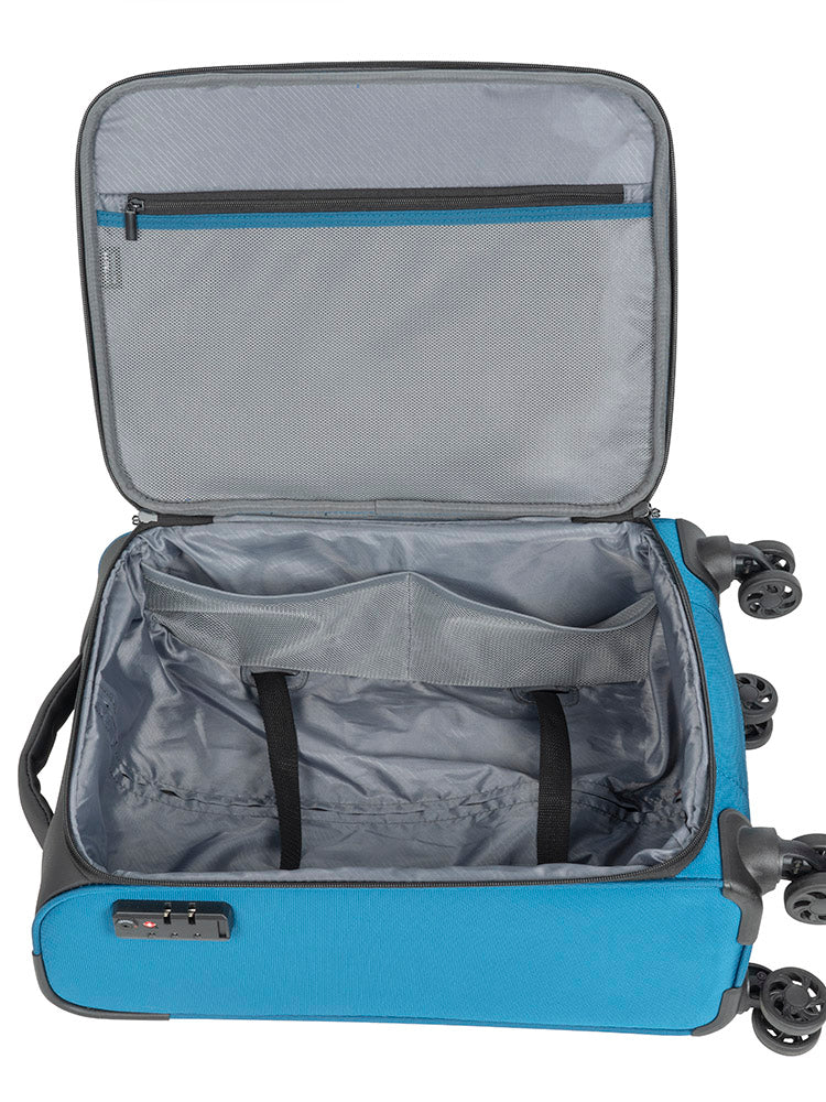 Voyager On The Go 4 Wheel Carry On Trolley | Blue
