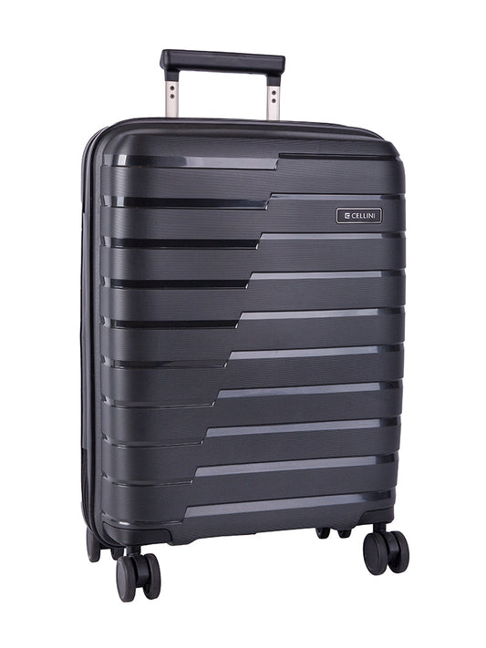Cellini Microlite 4 Wheel Carry On Trolley | Black