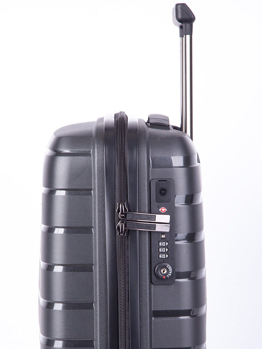 Cellini Microlite 4 Wheel Carry On Trolley | Black