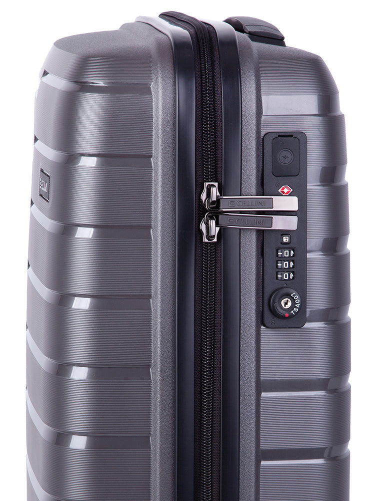 Cellini | Microlite 530mm 4 Wheel Carry On Trolley | Charcoal