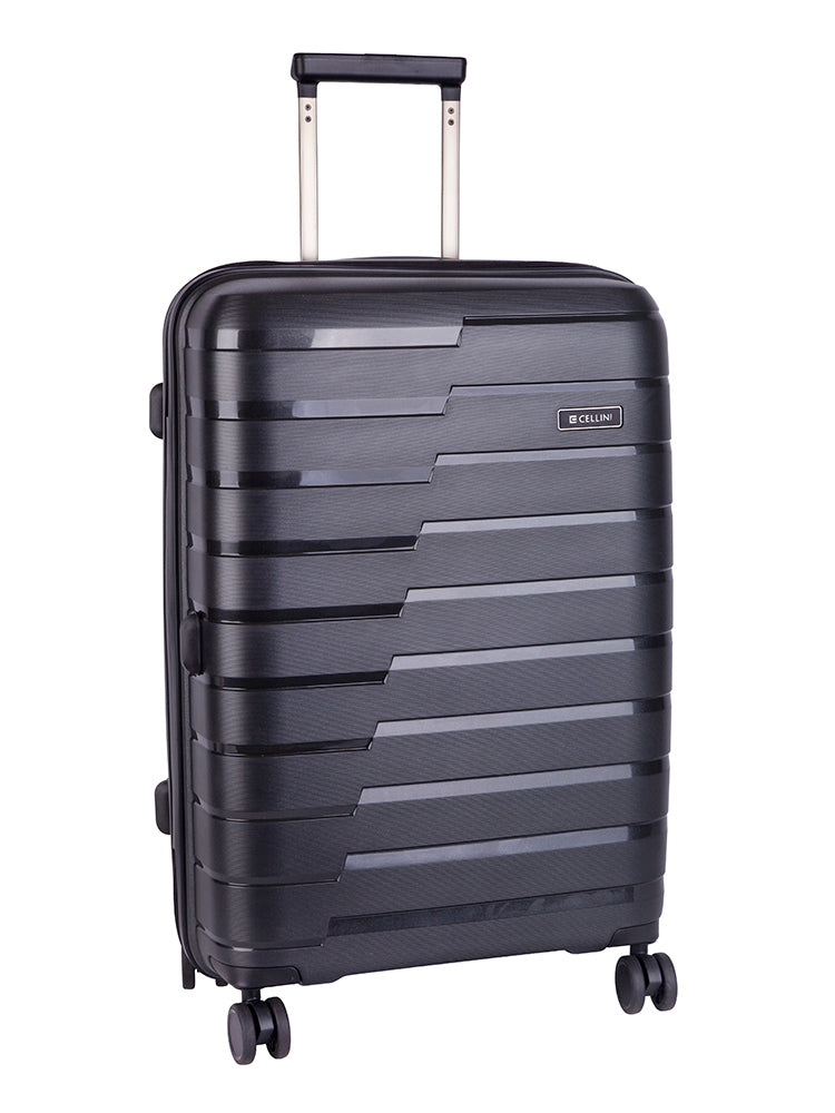 Cellini Microlite Medium 4 Wheel Trolley Case | Black