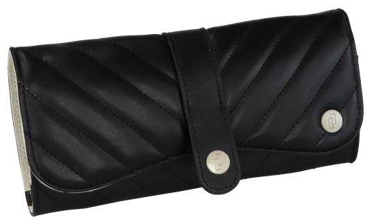 Livy Black Quilted Jewel Roll