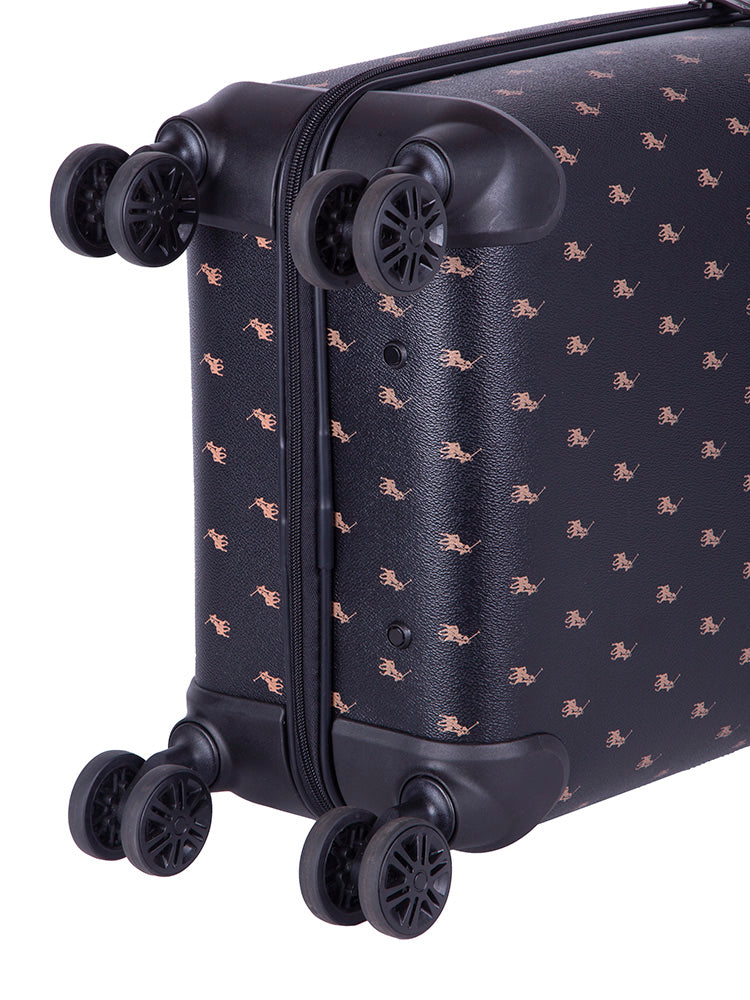 Polo | Double Pack 4 Wheel Carry On Trolley | Black