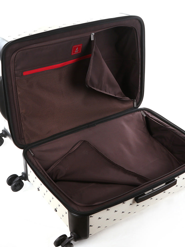 Polo | Double Pack Medium 4 Wheel Trolley Case | White