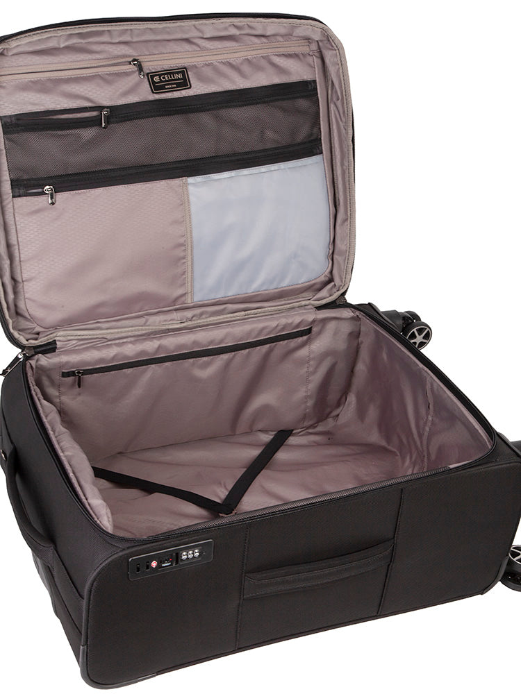 Cellini | Smartcase Medium 4 Wheel Trolley Case 64cm | Black