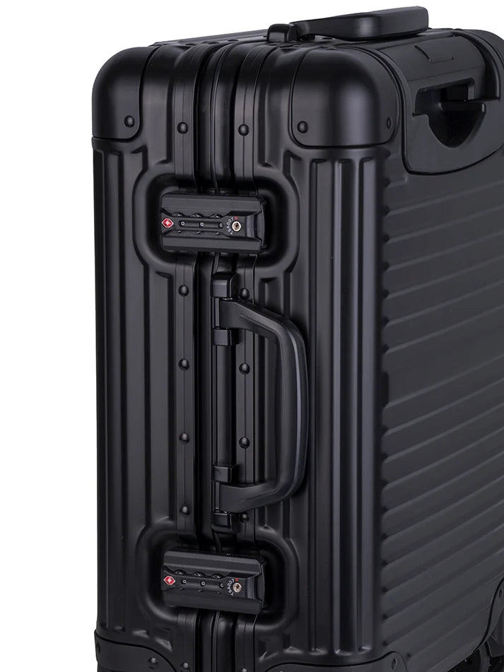 Cellini Aluminium 4-Wheel Carry On Trolley Case | Black