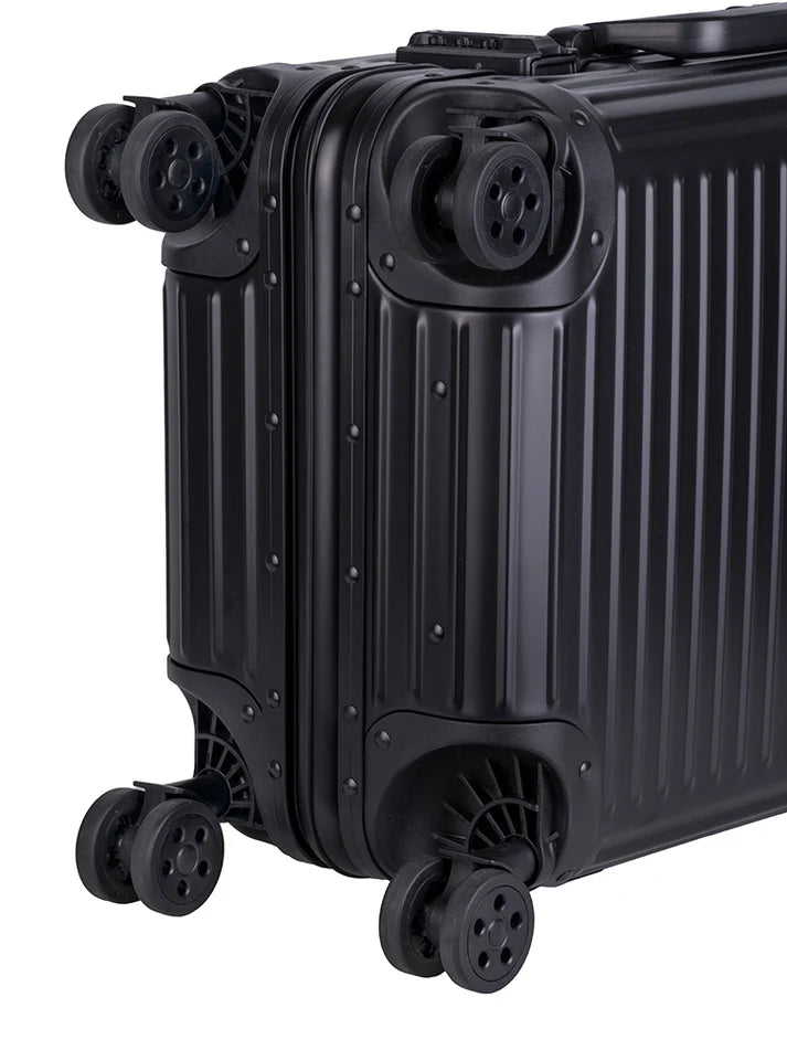 Cellini Aluminium 4-Wheel Carry On Trolley Case | Black