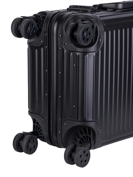 Cellini Aluminium 4-Wheel Carry On Trolley Case | Black